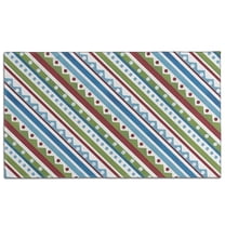 Colorful Geometric Stripe Pattern Door Rugs,Washable Non Slip Door Mats Indoor,Decorative Door Mats,Entry Mat Indoor for Entrance,Bedroom,Kitchen,Bathroom,17"x30"