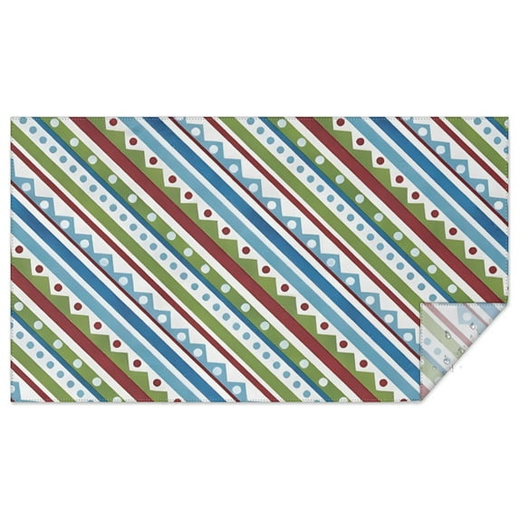 Colorful Geometric Stripe Pattern Rectangle Tablecloth 60"x102",Waterproof Polyester Rectangle Table Cloth, Wipeable Spillproof Polyester Tablecloth for Dining, Camping, Indoor and Outdoor