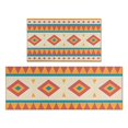 thumbnail image 1 of Colorful Geometric Striped Pattern Kitchen Rugs Sets Of 2,Anti Fatigue Kitchen Mat Rugs Non Slip Washable,Decorative Kitchen Floor Mats for Kitchen,Sink,Laundry,17"x30"+17"x47", 1 of 7