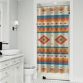 thumbnail image 1 of Colorful Geometric Striped Pattern Shower Curtain 36"x72" ,Bathroom Decorative Shower Curtains Set with 12 Hooks,Modern Waterproof Washable Shower Curtain, 1 of 6