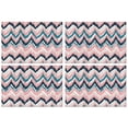 thumbnail image 1 of Colorful Geometric Striped Pattern Summer Placemats Table Placemats Set Of 4-Linen Kitchen Washable Placemats Table Mats 11.8"x17.7" Non-Slip Heat Resistant, 1 of 6