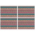 thumbnail image 1 of Colorful Geometric Striped Pattern Summer Placemats Table Placemats Set Of 4-Linen Kitchen Washable Placemats Table Mats 11.8"x17.7" Non-Slip Heat Resistant, 1 of 6