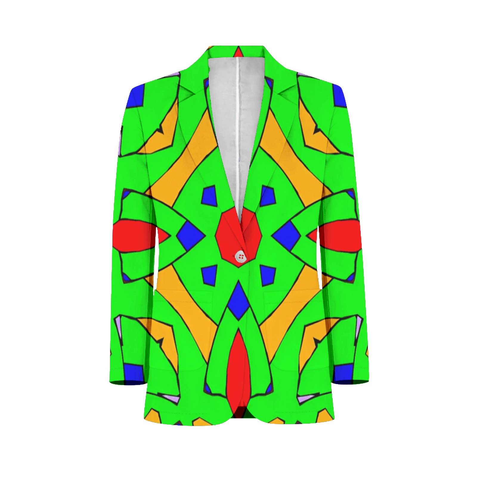 Colorful Geometric Symmetrical Pattern Design Mens Suits Shawl Collar ...