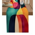 thumbnail image 1 of Colorful Geometric Table Runner 72 Inches, Modernism Abstract Aesthetics Bed Runner Dresser Scarves Tabletop for Indoor Outdoor Parties/Ceremony/Banquet, 13" x 72", 1 of 8