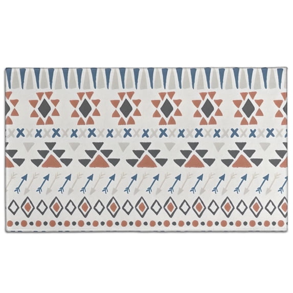 Colorful Geometric Triangle Arrow Pattern Door Rugs,Washable Non Slip Door Mats Indoor,Decorative Door Mats,Entry Mat Indoor for Entrance,Bedroom,Kitchen,Bathroom,17"x30"