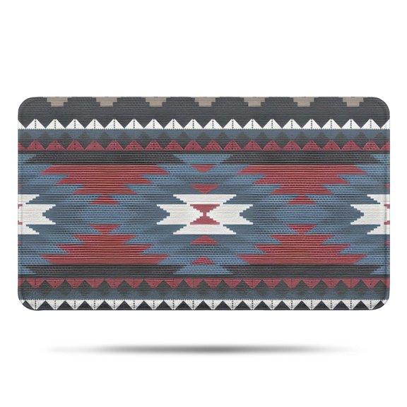 Colorful Geometric Triangle Chevron Pattern Bathroom Rugs Mat,Non Slip Microfiber Bathroom Rug,Rubber Backing,Soft Bathroom Mats for Bathroom Floor,Tub and Shower,17x30in(43x75cm)