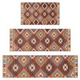 thumbnail image 1 of Colorful Geometric Triangle Diamond Pattern Kitchen Rugs Sets Of 3,Kitchen Runner Rugs Non Skid Washable,Decorative Kitchen Floor Mats for Kitchen,Sink,Laundry,17"x30"+ 17"x47" + 17"x59", 1 of 6