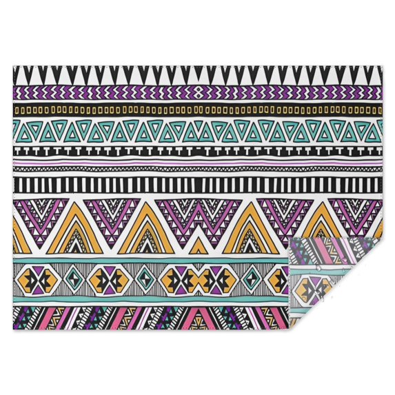 Colorful Geometric Triangle Diamond Pattern Rectangle Tablecloth 60"x84",Waterproof Polyester Rectangle Table Cloth, Wipeable Spillproof Polyester Tablecloth for Dining, Camping, Indoor and Outdoor