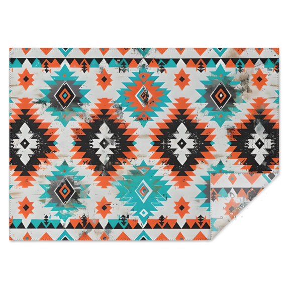 Colorful Geometric Triangle Diamond Pattern Rectangle Tablecloth 60"x84",Waterproof Polyester Rectangle Table Cloth, Wipeable Spillproof Polyester Tablecloth for Dining, Camping, Indoor and Outdoor