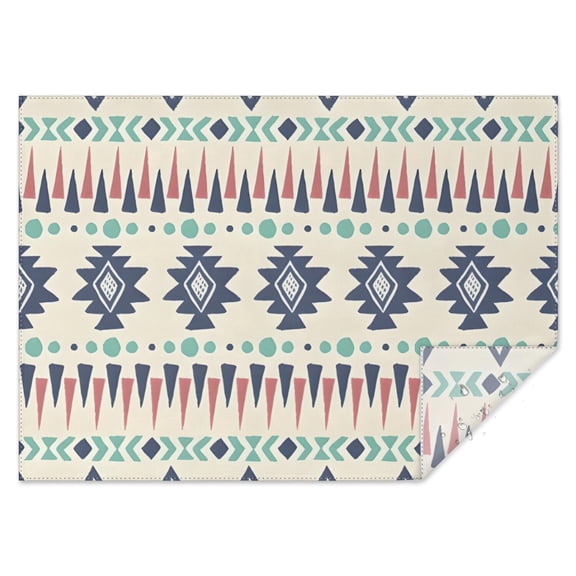 Colorful Geometric Triangle Diamond Pattern Rectangle Tablecloth 60"x84",Waterproof Polyester Rectangle Table Cloth, Wipeable Spillproof Polyester Tablecloth for Dining, Camping, Indoor and Outdoor