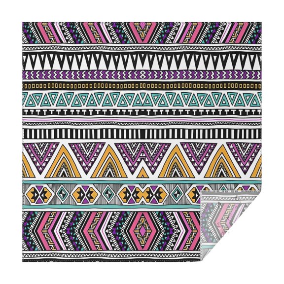Colorful Geometric Triangle Diamond Pattern Square Tablecloth,Waterproof Square Table Cover,Wipeable Spillproof Washable Table Cover for Home Kitchen Party Decor 42"X42"(107x107cm)