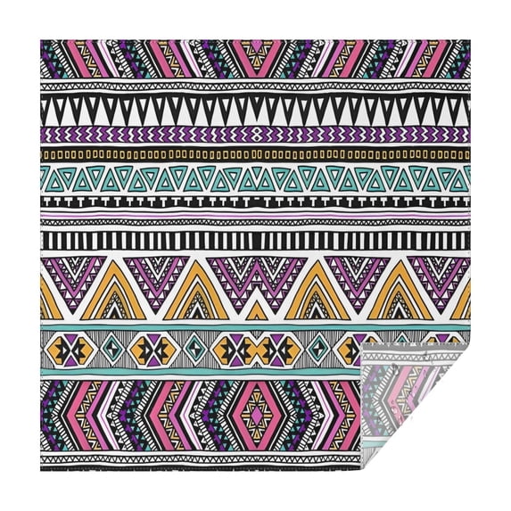 Colorful Geometric Triangle Diamond Pattern Square Tablecloth,Waterproof Square Table Cover,Wipeable Spillproof Washable Table Cover for Home Kitchen Party Decor 60"x60"(152x152cm)