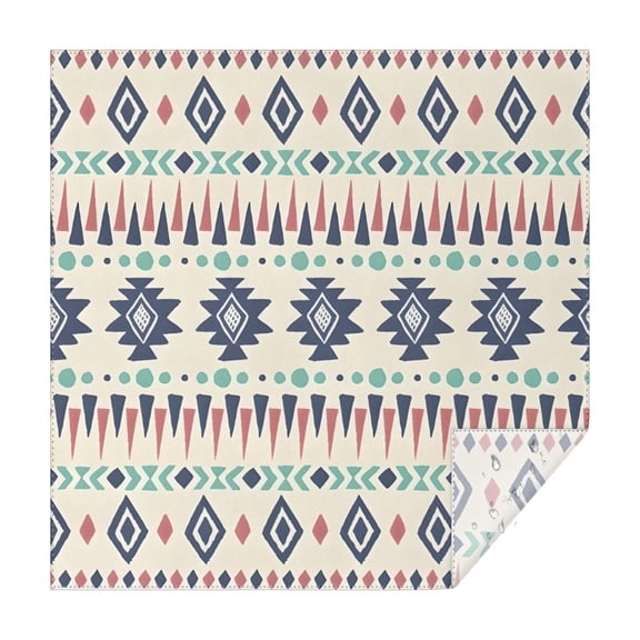 Colorful Geometric Triangle Diamond Pattern Square Tablecloth,Waterproof Square Table Cover,Wipeable Spillproof Washable Table Cover for Home Kitchen Party Decor 42"X42"(107x107cm)