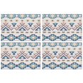 thumbnail image 1 of Colorful Geometric Triangle Diamond Pattern Summer Placemats Table Placemats Set Of 4-Linen Kitchen Washable Placemats Table Mats 11.8"x17.7" Non-Slip Heat Resistant, 1 of 6