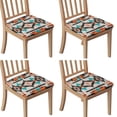 thumbnail image 1 of Colorful Geometric Triangle Diamond Seat Covers for Dining Room Chairs Set Of 4,Stretch Printed Washable Chair Seat Cover with Elastic Ties and Button,Removable Waterproof Couch Cushion Covers, 1 of 6
