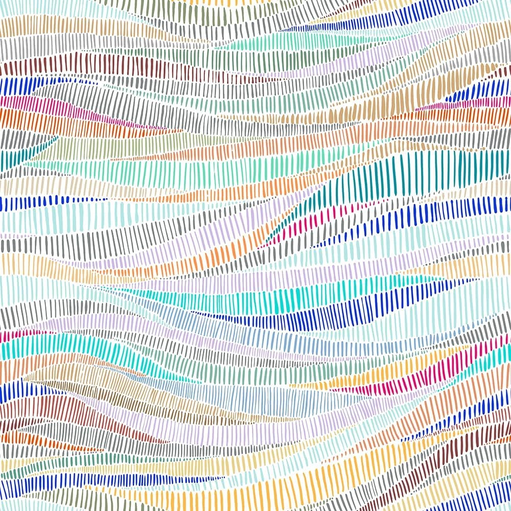 Colorful Geometrical Wave Mosaic Modern Peel and Stick Wallpaper Self Adhesive Removable Easy Peel Off Stick on Wall Paper for Bedroom Cabinet Renter Friendly