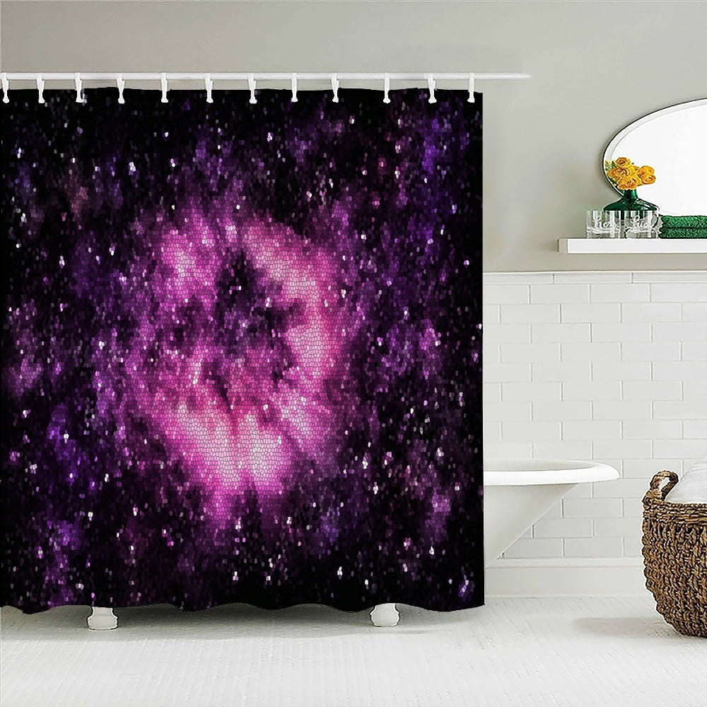 Mosaic Print Pattern Bathroom Shower Curtain