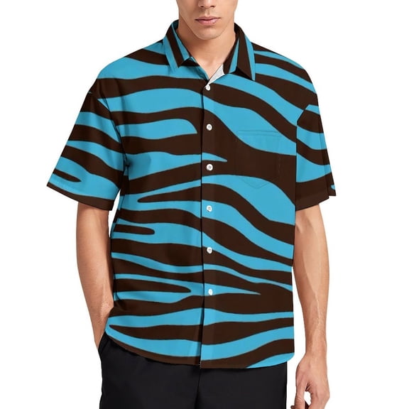 Colorful Geometry Psychodelic Textures Men's Short Sleeve Button Up Shirts Casual Regular-Fit Beach Summer Tops M-4XL