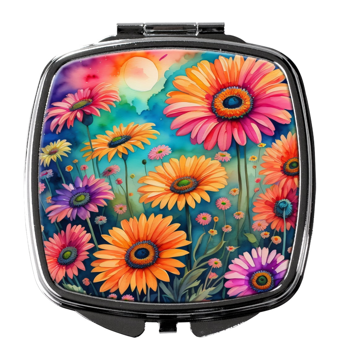 Colorful Gerbera Daisies Compact Mirror 2.75 in x 3 in