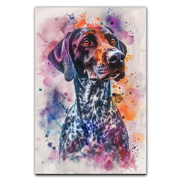 Colorful German Shorthaired Pointer Wall Art Abstract Dog Posters Animal Canvas Painting Prints Cute Picture for Kids Living Room