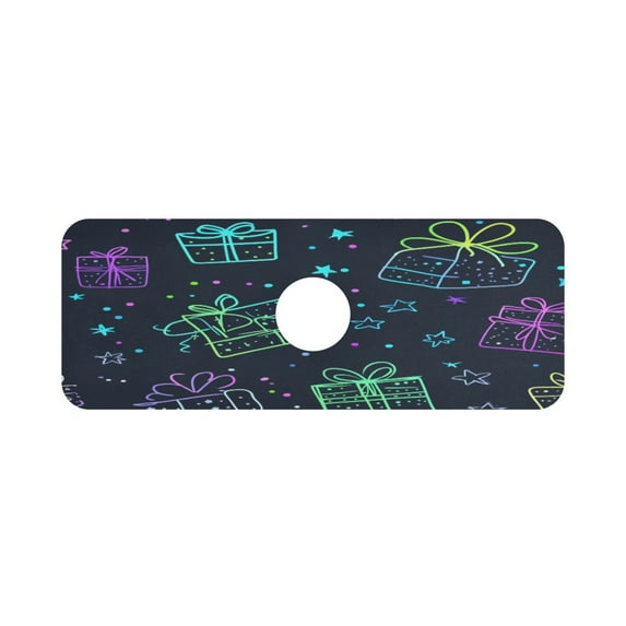 Colorful Gifts and Stars Single Compact Faucet Drying Pad 14.7x5.4in Absorbent Mat for Small Sinks, Vanity Countertops