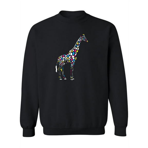 Colorful Giraffe Drawing    Sweatshirt Women -Image by Shutterstock, Female 4X-Large