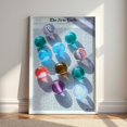 Colorful Glass Orbs Wall Art Print, Contemporary Editorial Typography ...