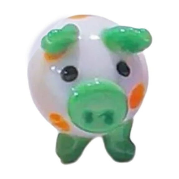 Colorful Glass Pig Miniature Figurine Crystal Ornament for Artistics Home Decoration and Special Gift Giving