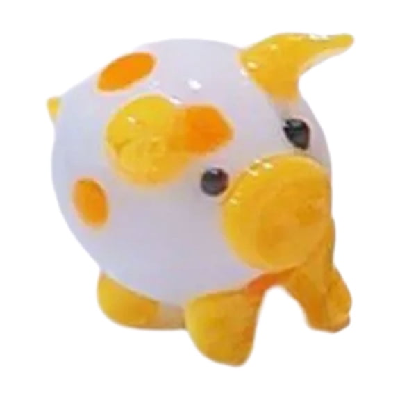 Colorful Glass Piggy Minaiture Figure Collectible Cartoon Figurine Sculpture Glass Art for Home Decors