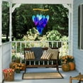 thumbnail image 1 of Colorful Glass Wind Chime Handmade Fused Iron & Glass Outdoor Decor 23.6" Hanging Patio Ornament Multicolor Light Refracting Bells Garden & Home Decoration, 1 of 9