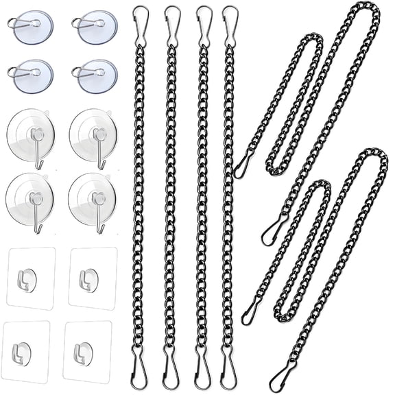 Colorful Glass Window Hanging Chain Set PVC Material Modern Designs Decorative Hanging Chains Suitable for Home Decors