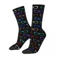 thumbnail image 1 of Colorful Glasses Stockings Hipster Eyeglasses Socks High Quality Gothic Socks Autumn Clim, 1 of 7