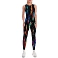thumbnail image 1 of Colorful Glitter Butterflies Women's One Piece Yoga Jumpsuits Leggings Playsuit Gym Suit Fitness Running Athletic Clothes Gym Wear Set, 1 of 6
