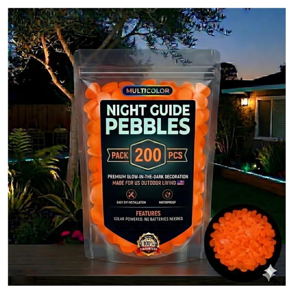 Colorful Glow in The Dark Garden Stones, Luminous Pebbles Stepping Rocks for Outdoor Landscaping Decor, Glowing Stones Fish Tank for Aquarium Decorations