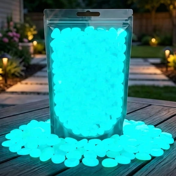 Colorful Glow-in-the-Dark Garden Stones, 2026 New Glow in the Dark Stepping Rocks Kit, Glow Pebbles Garden Outdoor Glowing Rocks for Landscaping Fish Tank Aquarium Walkway Decor