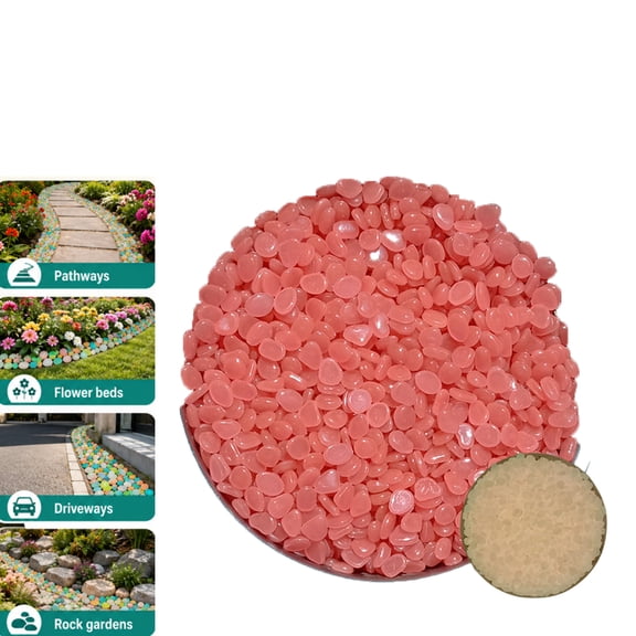 Colorful Glow-in-the-Dark Garden Stones, 2026 New Glowing Pebbles for Garden Outdoor, Beautiful Luminous Stepping Stones Glow Rocks for Landscaping Fish Tank Aquarium Walkway Decor