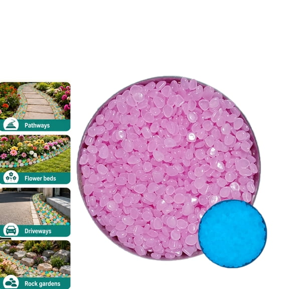 Colorful Glow-in-the-Dark Garden Stones, 2026 New Glowing Pebbles for Garden Outdoor, Beautiful Luminous Stepping Stones Glow Rocks for Landscaping Fish Tank Aquarium Walkway Decor