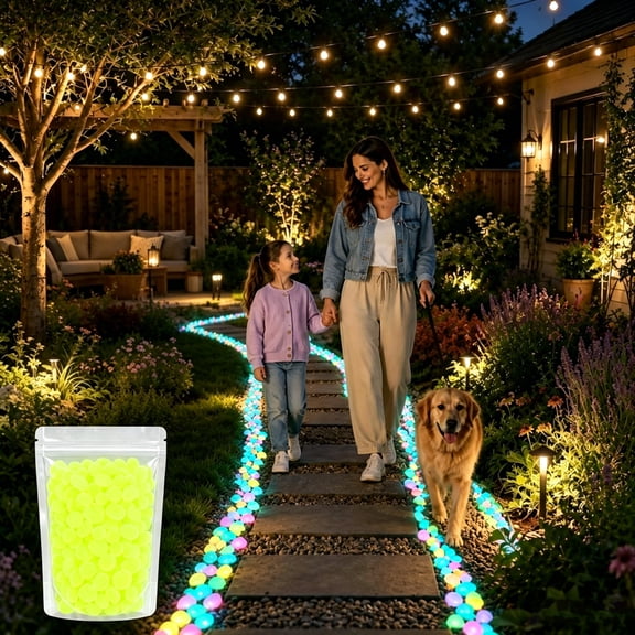 Colorful Glow-in-the-Dark Garden Stones, 2026 New Glowing Pebbles for Garden Outdoor
