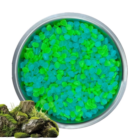 Colorful Glow-in-the-Dark Garden Stones, 500 Pieces Decorative Pebbles | DIY Colorful Outdoor Phosphorescent Stones for Fish Tanks, Aquariums, Crafts, Gardens and Ponds
