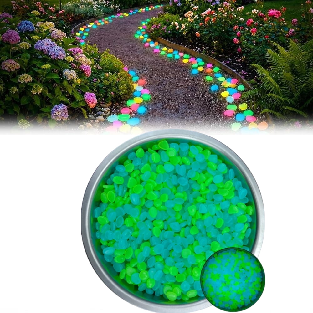 Colorful Glow in the Dark Rocks – Outdoor Luminous Stones for Walkways ...