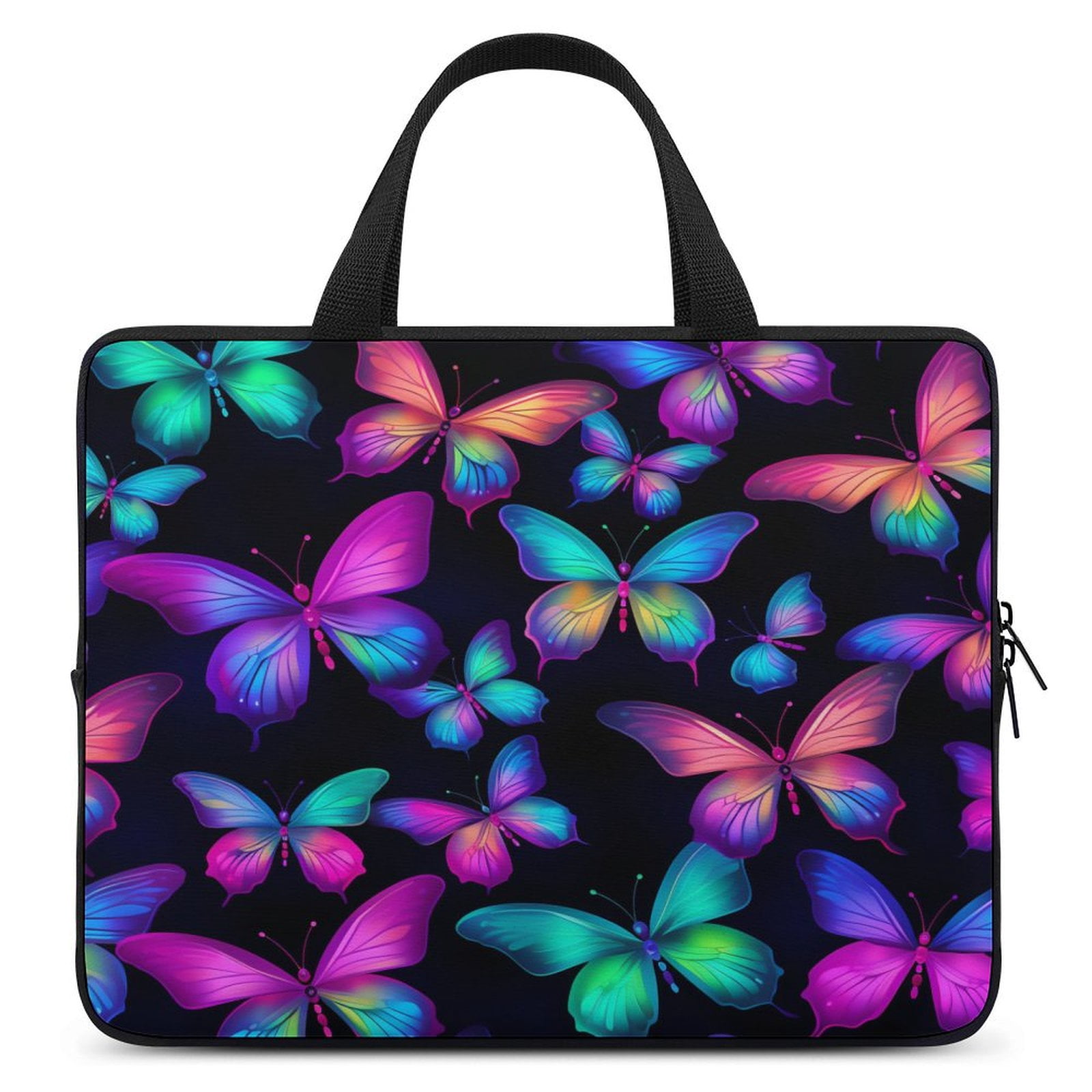 Colorful Glowing Butterfly Laptop Bag Women Man 10 12 13 15 17 Inch ...
