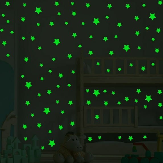 Colorful Glowing Wall Sticker Kids Room Bedroom Ceiling Art Decal Home Decor Glow In The Dark Sticker/ Home Decor Luminous Wall Sticker Green