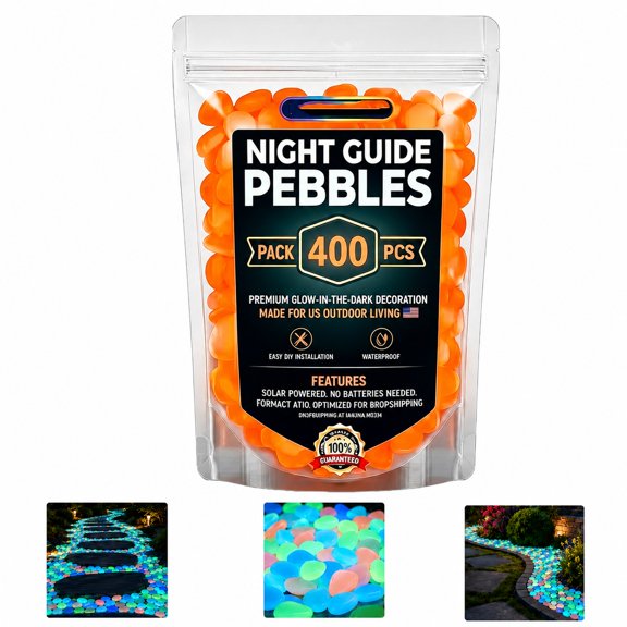 Colorful GlowintheDark Garden Stones, Rainbow Luminous Stepping Rocks for Outdoor Landscaping, Night Guide Pebbles and Fish Tank Aquarium Decorations