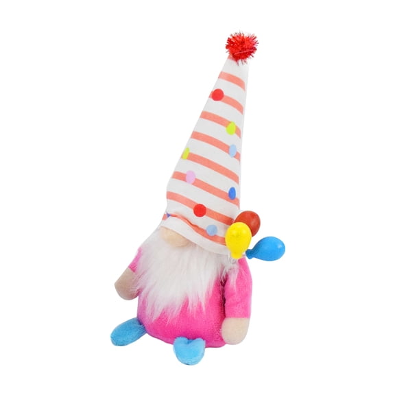 Colorful Gnomes Dwarf Elves Plush Dolls with Balloons Ornament for Birthday Parties and Festives Home Decorations Gift