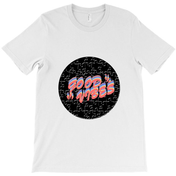 Colorful Good Vibes Themed Cheerful Positive Attitude Graphic Design - Limited Edition G32015 Unisex T-Shirt, Up to Size 5XL