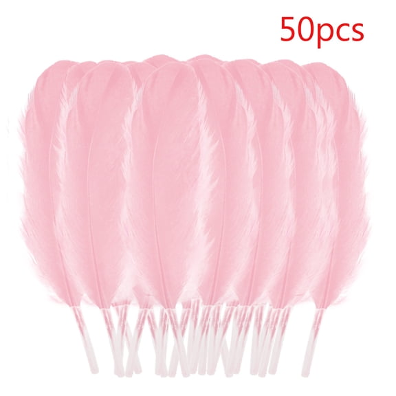 Colorful Goose Feathers 50 Pcs Natural Dyed For Diy Dreamcatcher Wall Decor Cat Toy Craft Supplies