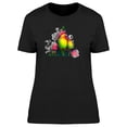 thumbnail image 1 of Colorful & Gothic Floral Birds T-Shirt Women -Image by Shutterstock, Female Small, 1 of 2