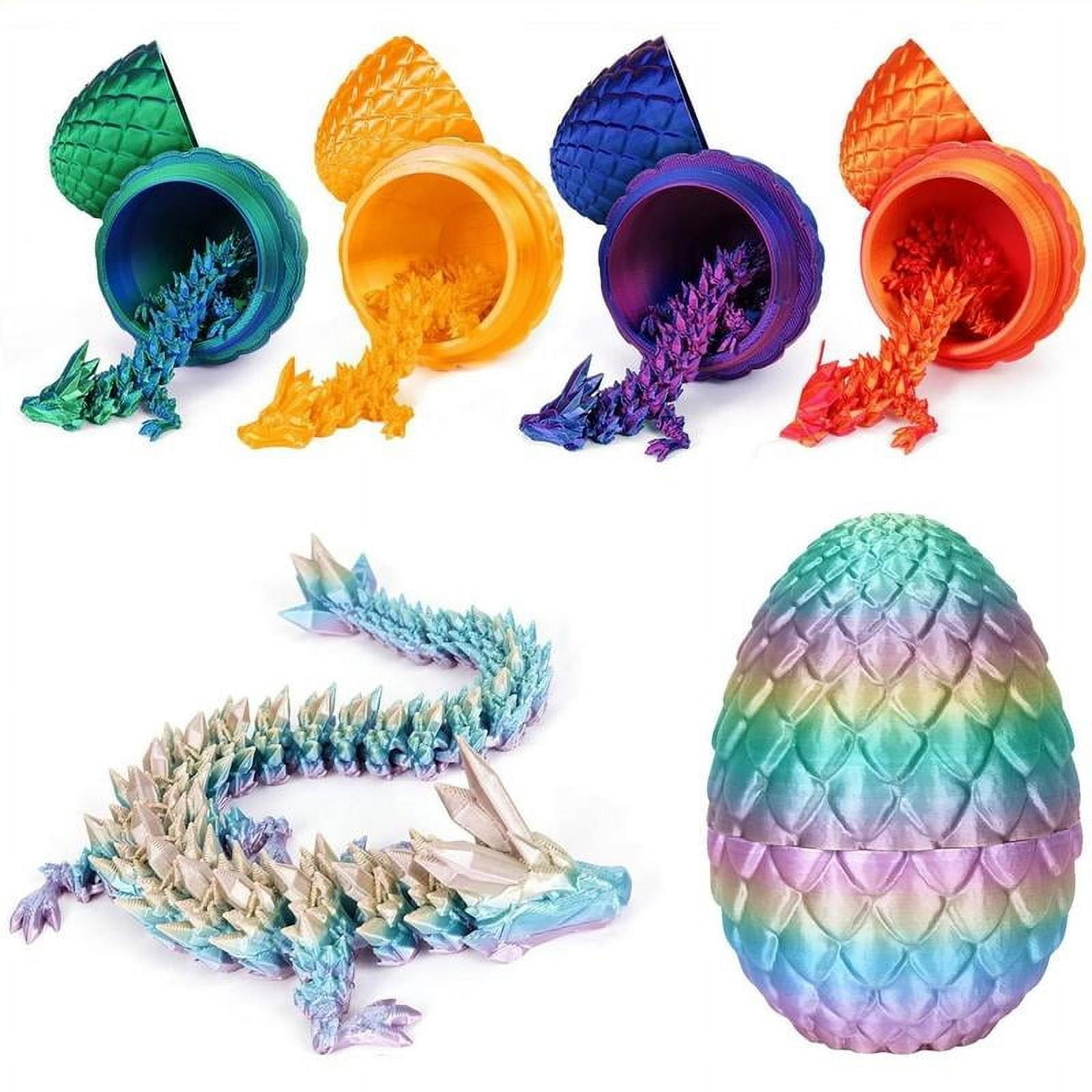 Œuf De Dragon Imprimé En 3D – Jouet Articulé Dégradé Avec Articulations Mobiles – Décoration Esthétique Pour Maison, Bureau Ou Salle De Jeu