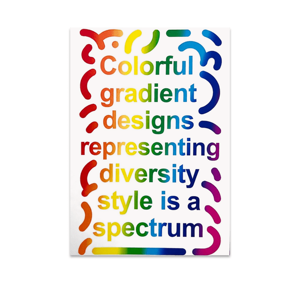 Colorful Gradient Designs Representing Diversity - Art Enthusiast - 13x19 Poster Print