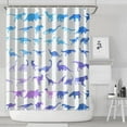 thumbnail image 1 of Colorful Gradient Dinosaurs Silhouettes Galaxy Pattern Shower Curtain 84"x72" ,Bathroom Decorative Shower Curtains Set with 12 Hooks,Modern Waterproof Washable Shower Curtain, 1 of 6
